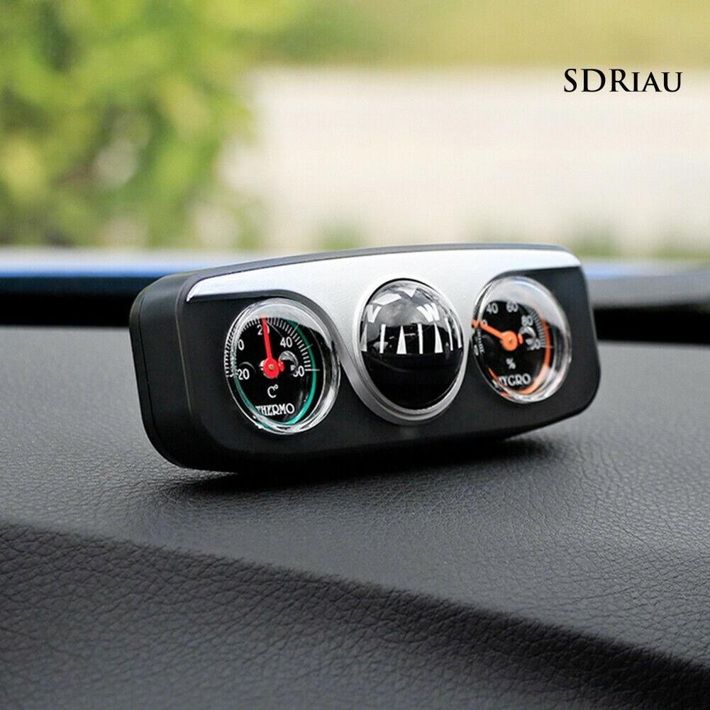 Đồng Hồ Nhiệt Kế Kiêm La Bàn 3 Trong 1 Cho Xe Hơi