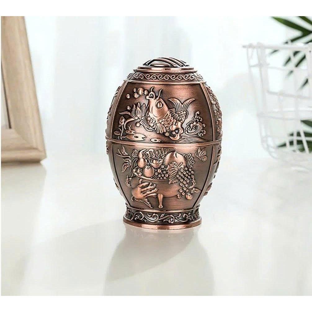 hộp đựng chè và đựng tăm hoàng gia,lọ đựng trà đồng hình bầu cao cấp