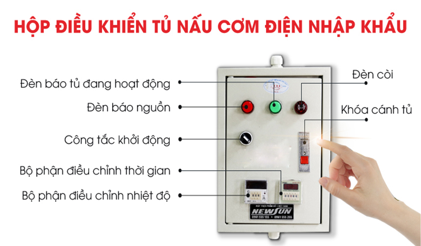 Tủ Hấp Giò Chả,Thực Phẩm 60 Kg/Mẻ Dùng Điện 12 Khay Nhập Khẩu NEWSUN, Năng Suất Cao - Hàng Chính Hãng