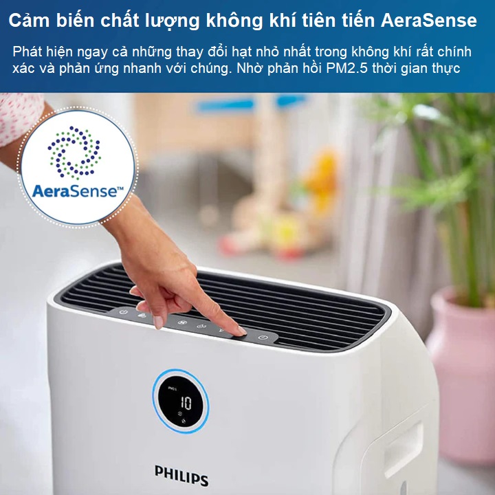 Máy Lọc Không Khí 2 Trong 1 Philips Series 2000 AC2726/00 Kèm Chức Năng Tạo Độ Ẩm - Hàng Nhập Khẩu