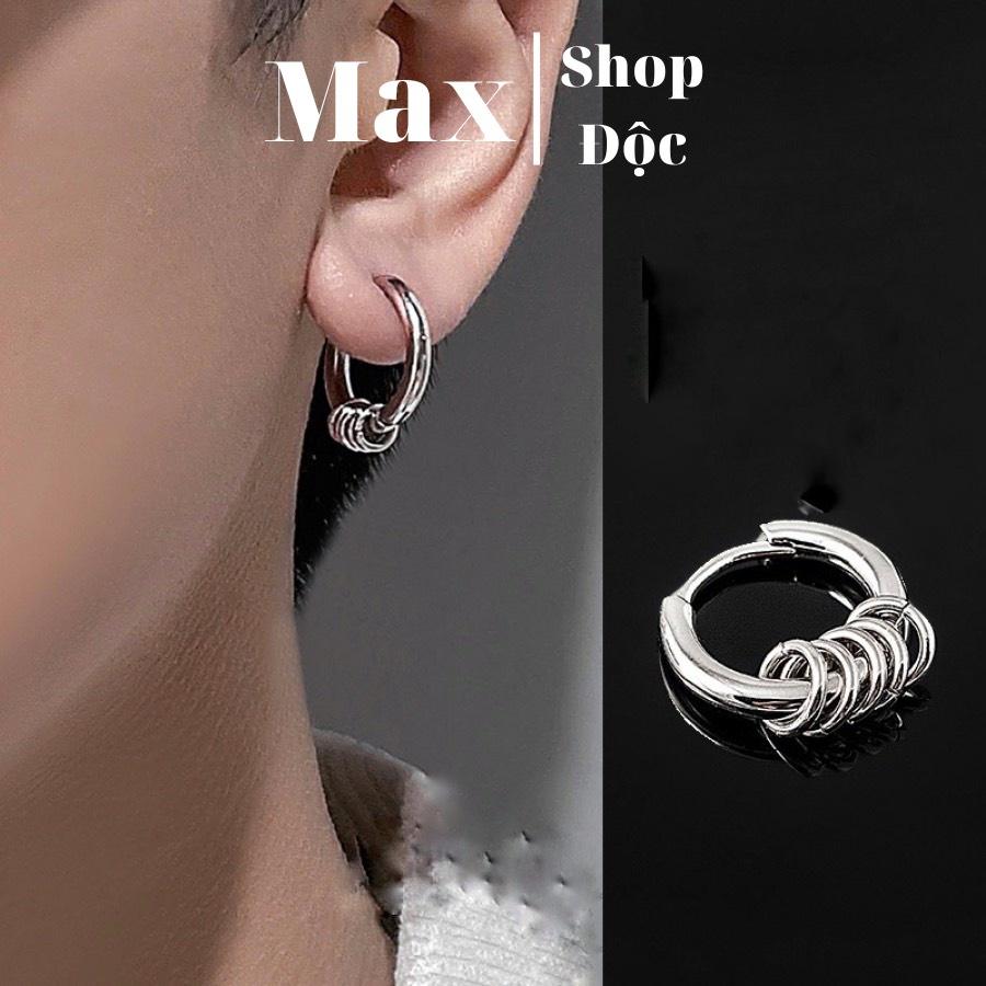 Khuyên tai kẹp nam nữ GIÁ 1 CHIẾC Bông tai tròn basic Bạc Maxshopdoc không cần xỏ lỗ đơn giản đẹp nhỏ xinh cao cấp