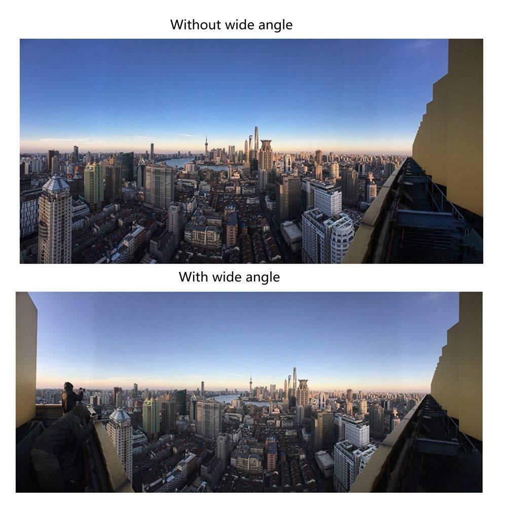 Wide Angle Lens 0.45X & 10X Macro Lenses Clip on Cell Phone Camera for iPhone X 8 7 6 Plus, Samsung, Huawei More