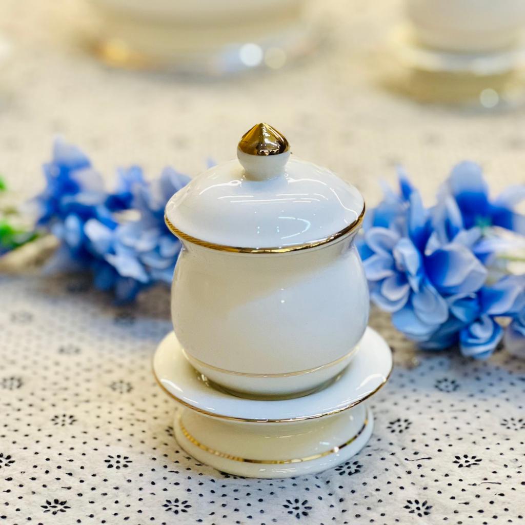 Bộ đồ thờ thần tài RỒNG VIỆT, Bộ đồ sứ men đá trắng cao cấp, sang trọng