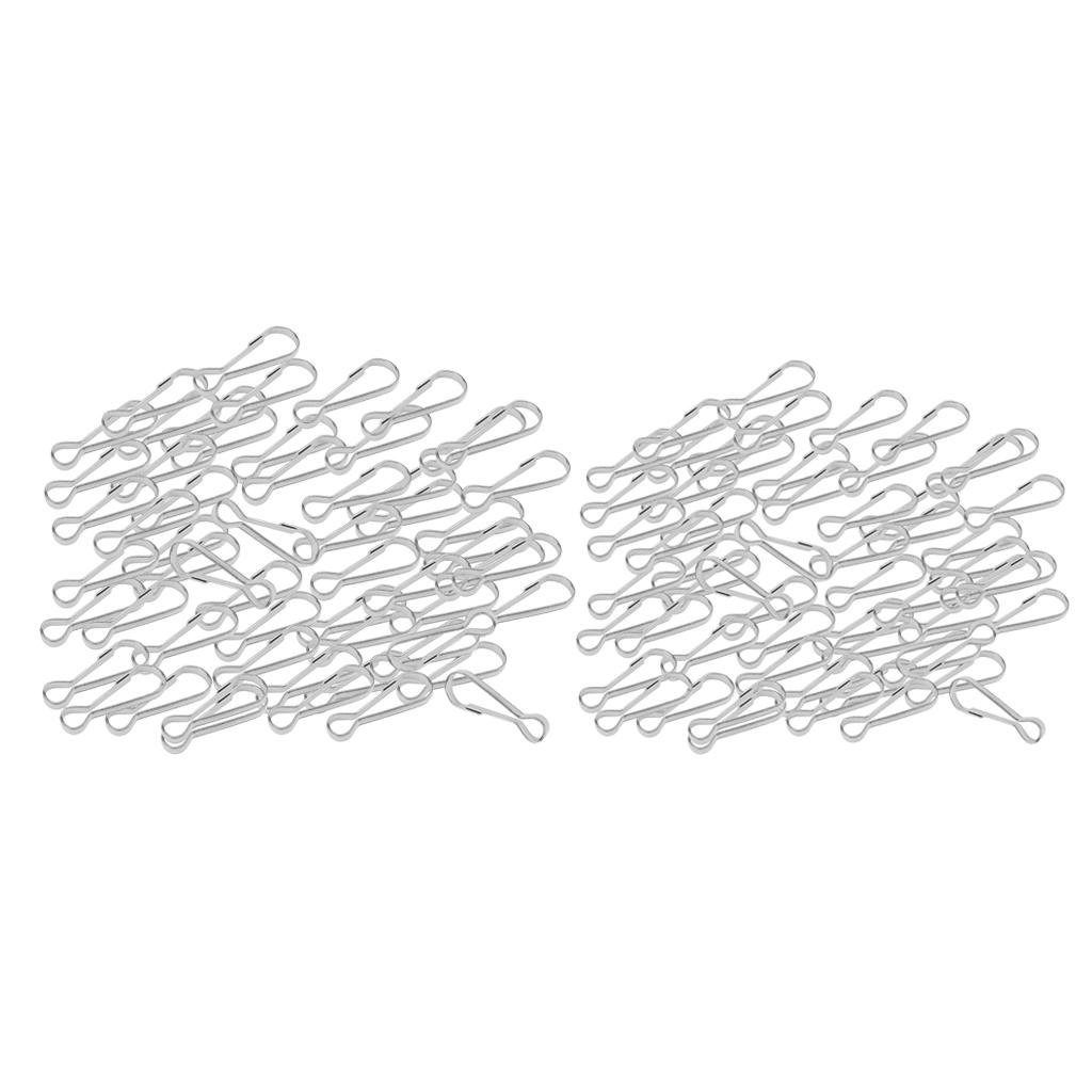 200pcs Stainless Steel Carabiners Spring Snap Clasp Outdoor Hardware