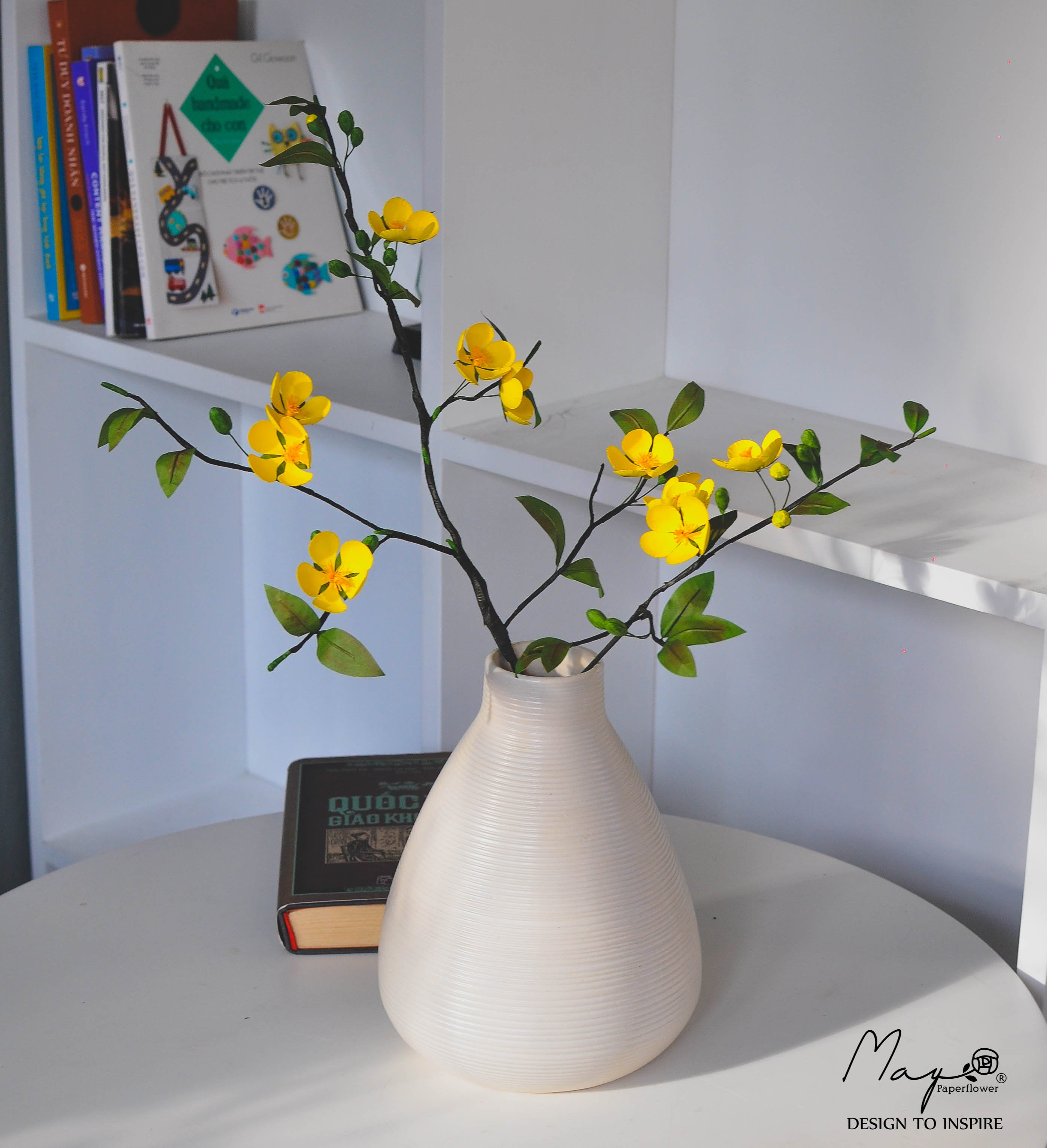 Hoa giấy handmade trang trí Tết, Cành Hoa Mai handmade , Maypaperflower - hoa giấy nghệ thuật, hoa cắm bình, decor nhà ở