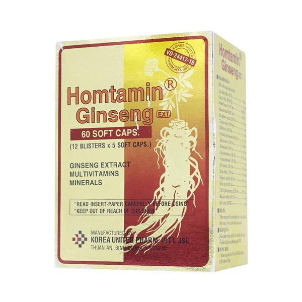 HOMTAMIN GINSENG GOLD (Hộp 12 vỉ x 5 viên)