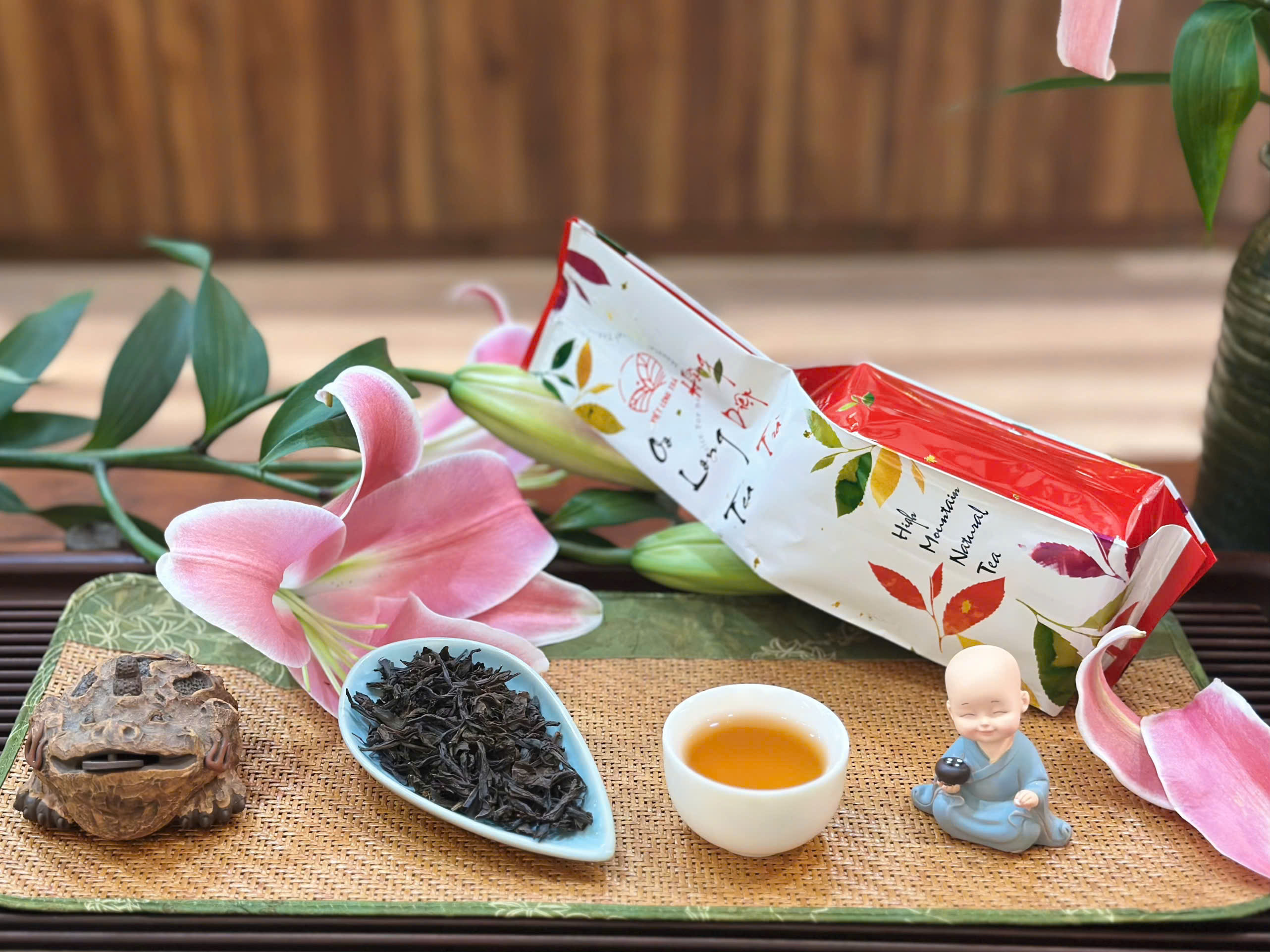 HỒNG TRÀ OOLONG - HỒNG DIỆP TRÀ - TRÀ AN THẦN - TRÀ ĐẸP DA - ORGANIC TEA - 100G
