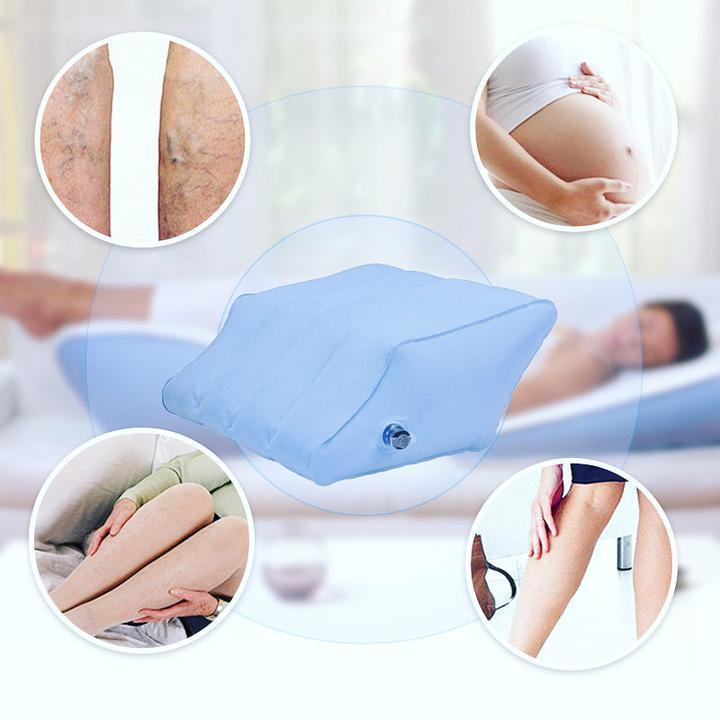 1 Chiếc Di Động Bơm Hơi Cao Nêm Chân Chân Gối Ngủ Hỗ Trợ Đầu Gối Đệm Giữa Hai Chân Với Máy Bơm Hơi Bơm