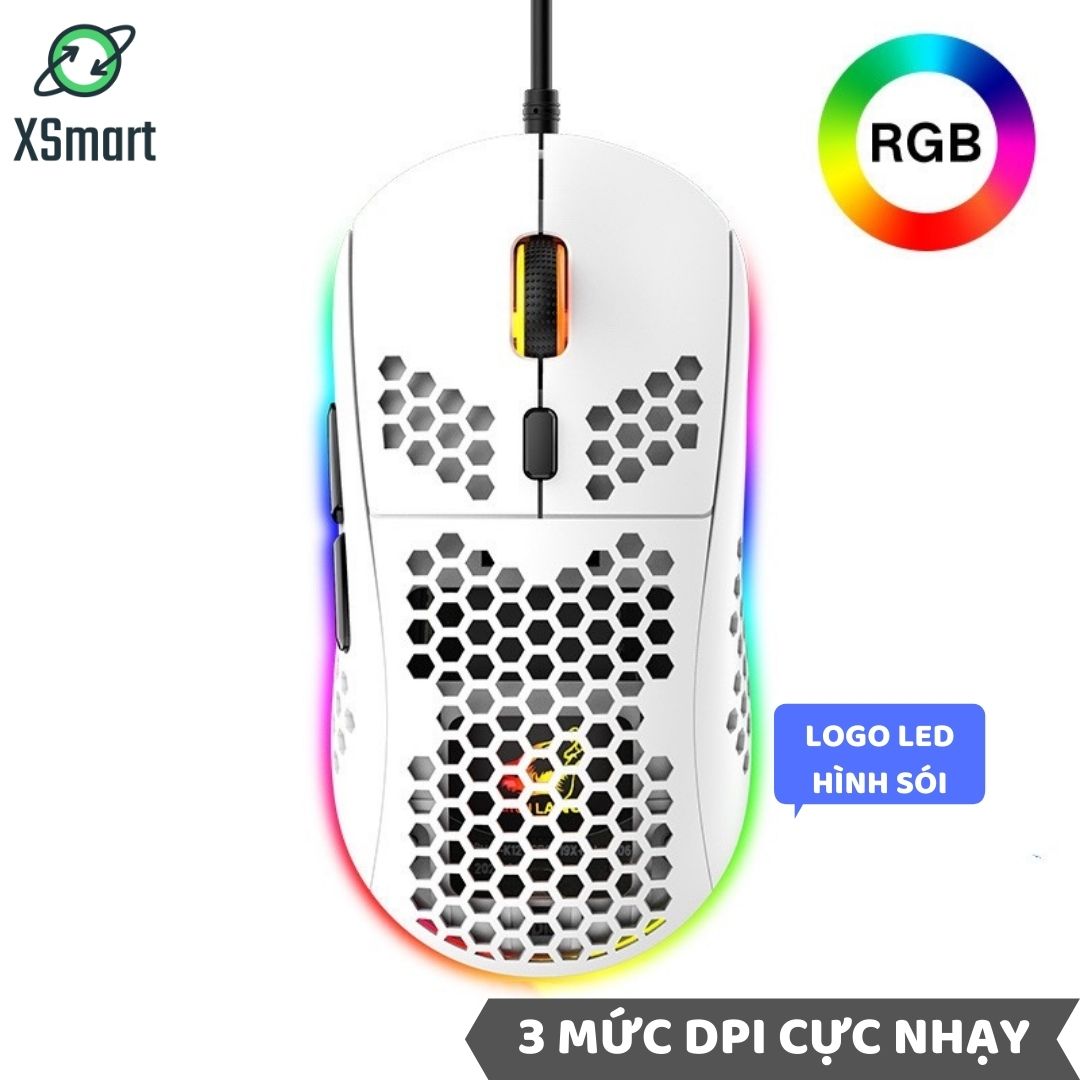 Chuột Cơ Gaming XSmart M8 Chuyên Chơi Game Máy Tính PC Laptop Thế Hệ Mới LED RGB Nhiều Chế Độ, DPI 6 Mức - Hàng Chính Hãng