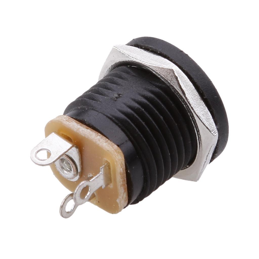 10x DC Power Supply  Plug Socket Female Panel Mount Connector 5.5x2.1mm