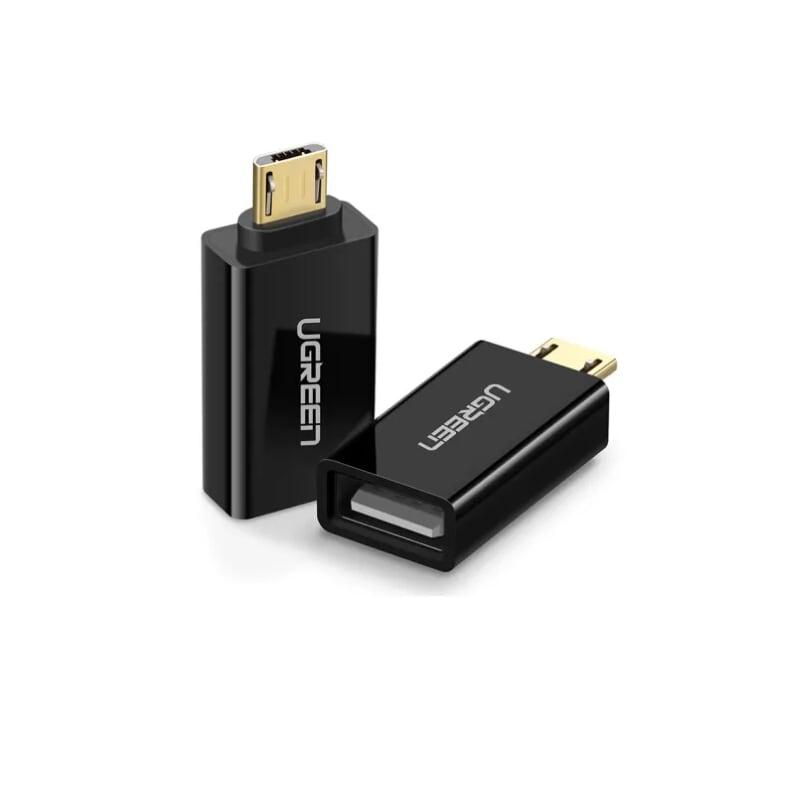 Ugreen UG30530US195TK Màu Đen Đầu chuyển đổi MICRO USB sang USB âm hỗ trợ OTG - HÀNG CHÍNH HÃNG