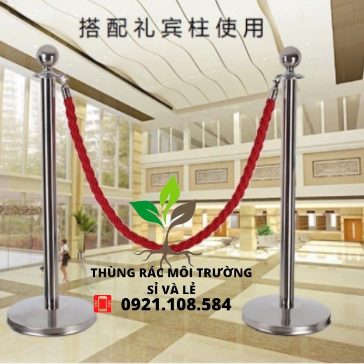 Cột chắn inox đầu tròn, Cột chắn inox dây trùng, Cột chắn Inox phân luồng lối đi, Cột chắn sân bay