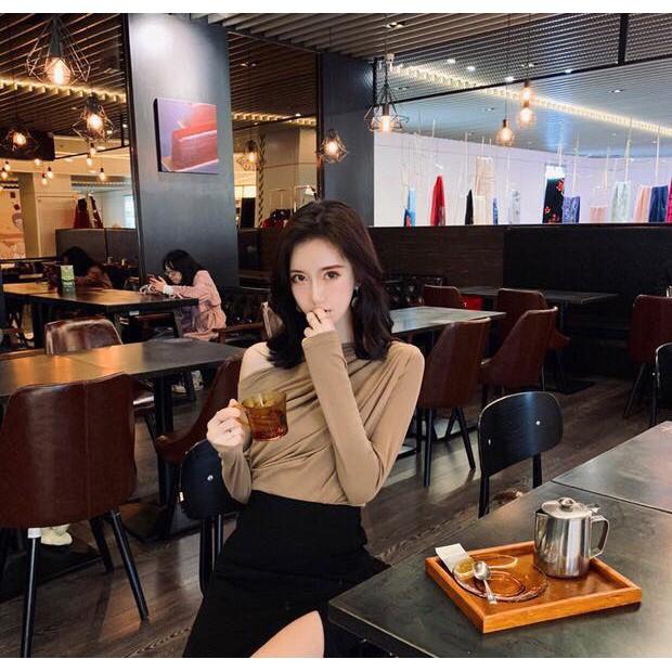 Áo Gu trễ vai chất bozzip