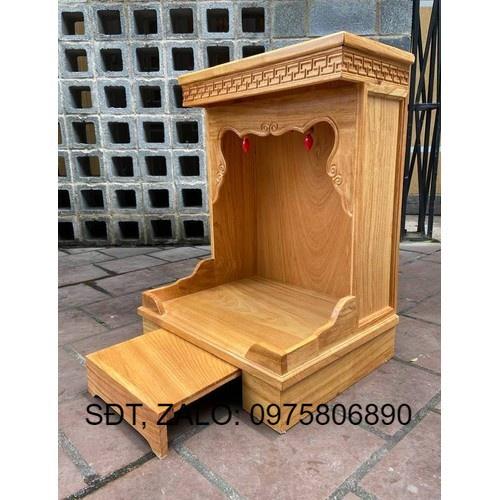 Bàn thờ thần tài ông địa gỗ gõ đỏ 60 X 81CM, bàn thờ gỗ , bàn thờ ông địa