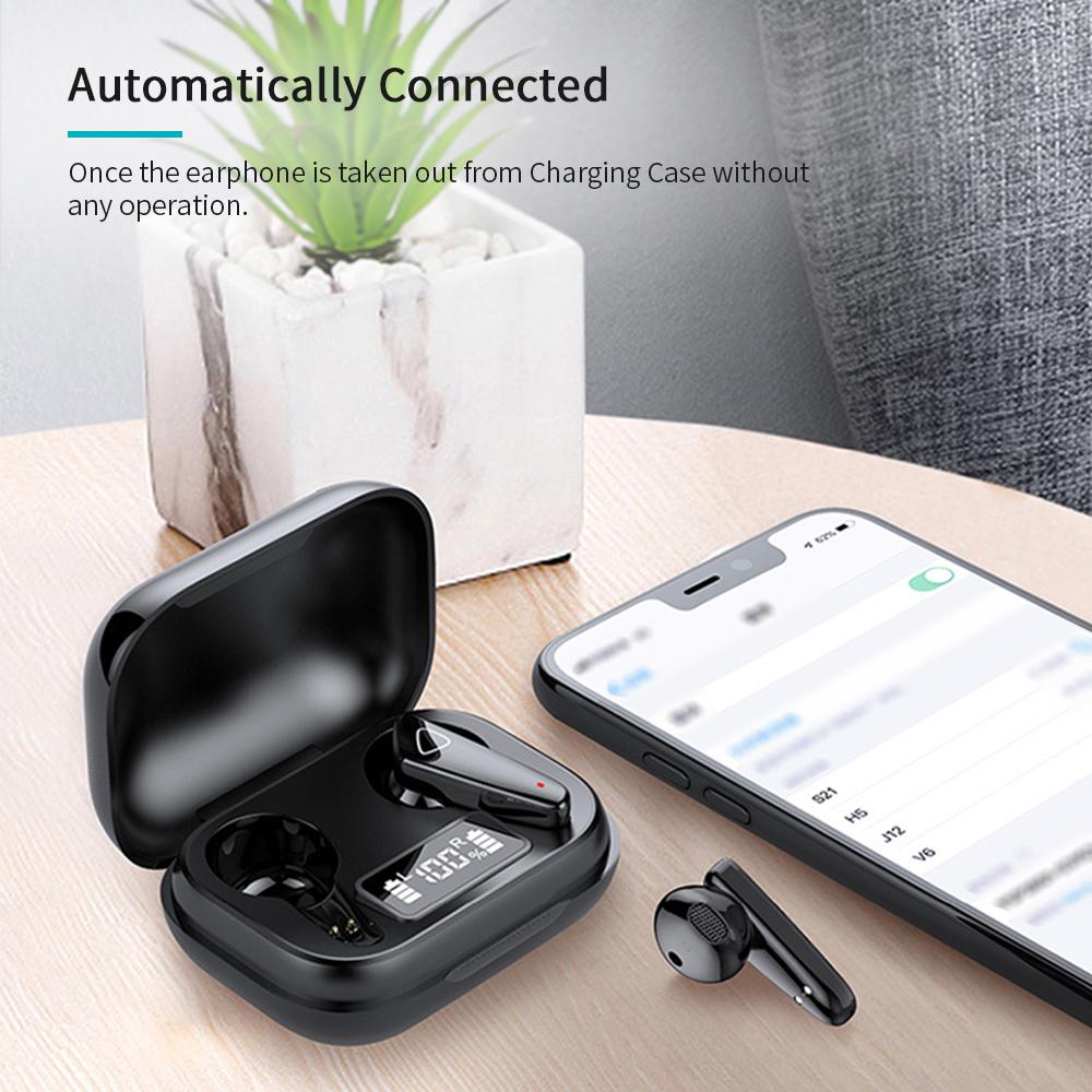 Tai nghe nhét tai không dây BT 5.0 có hộp sạc LED màn hình kỹ thuật số