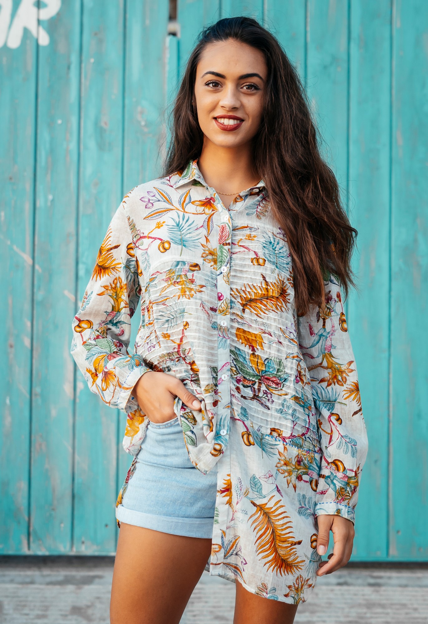 Áo Sơ Mi Cotton Isla Bonita IB23209-PR