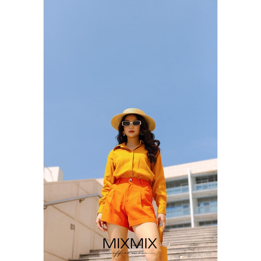 Quần Short Linen nữ cá tính - MIXMIX - Hàng thiết kế - Hình độc quyền shop chụp