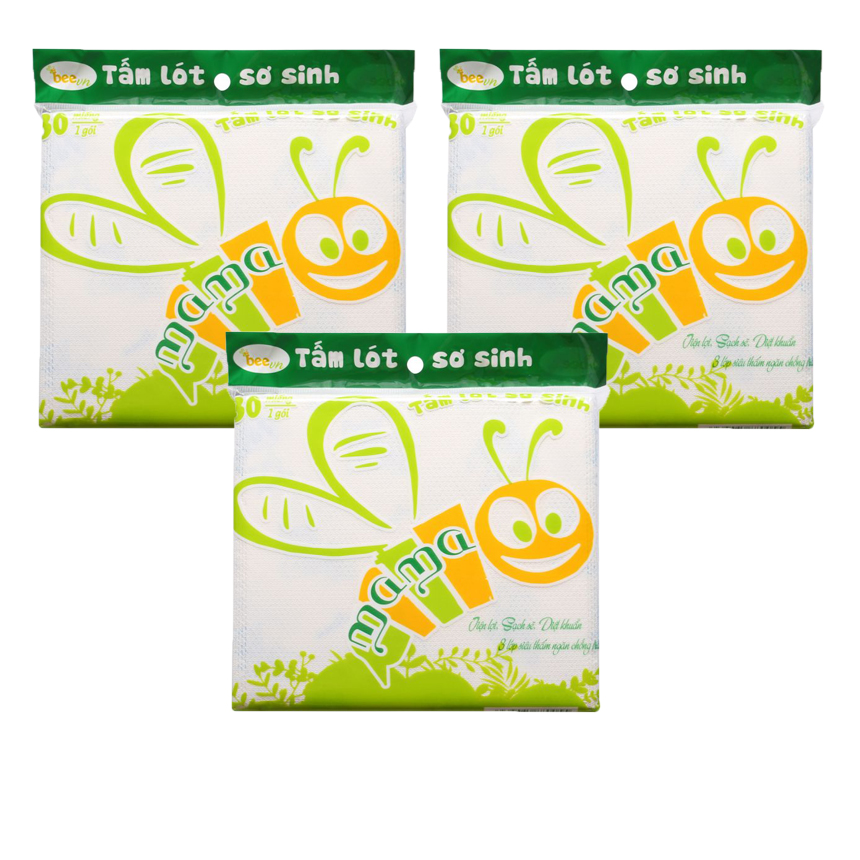 Combo 5 bịch tấm lót xu sơ sinh cao cấp Mama cho bé