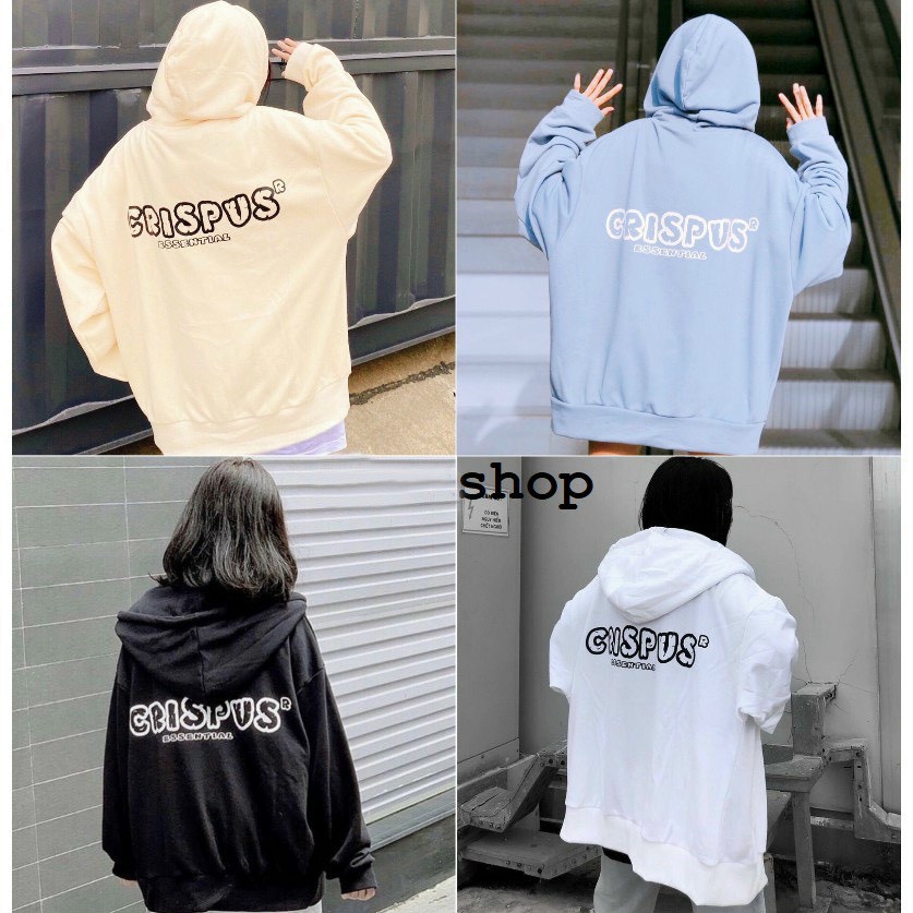 Áo KHOÁC Hoodie CRISPUS Unisex ( HÀNG ĐẸP KÈM ẢNH THẬT ), Áo khoác hoodie Crispus, Áo khoác hoodie unisex dáng rộng nỉ bông cotton, Áo khoác nữ in hình CRISPUS XUKASTORE chất nỉ khoá kéo cotton trần bông Unisex nam nữ