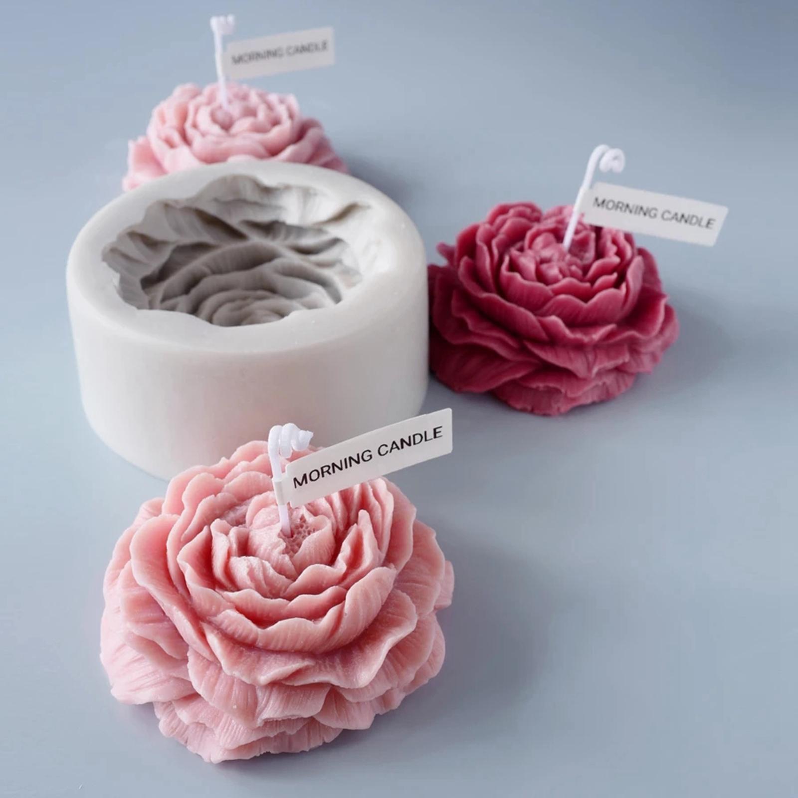 Rose Flower Mold DIY Candle Mould Clay Craft Candy Chocolate Making Tool