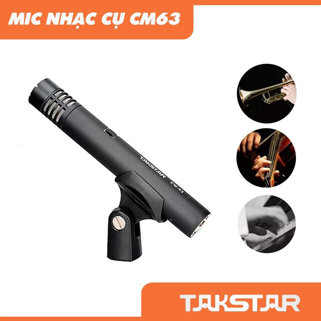 Micro thu âm nhạc cụ TAKSTAR CM-63 dùng cho nhà thờ, đàn guitar, piano, mic dành cho dàn hát CM63