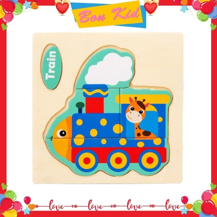 Đồ chơi tranh ghép hình 3d gỗ dạy tiếng anh cho bé size bé 3 mảnh giúp bé phát triển vốn từ tiếng anh