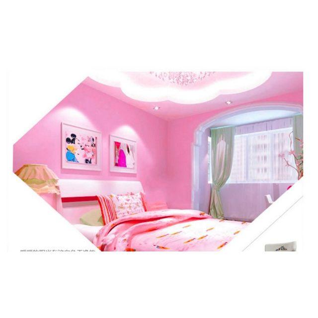 3m Giấy dán tường khổ 60cm màu hồng trơn