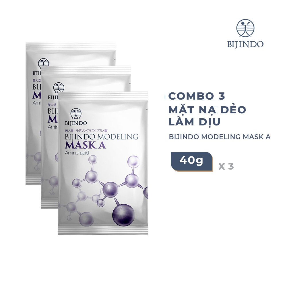 Combo 3 Mặt Nạ Dẻo Làm Dịu Da BIJINDO Modeling Mask A (Amino Acid) 40g