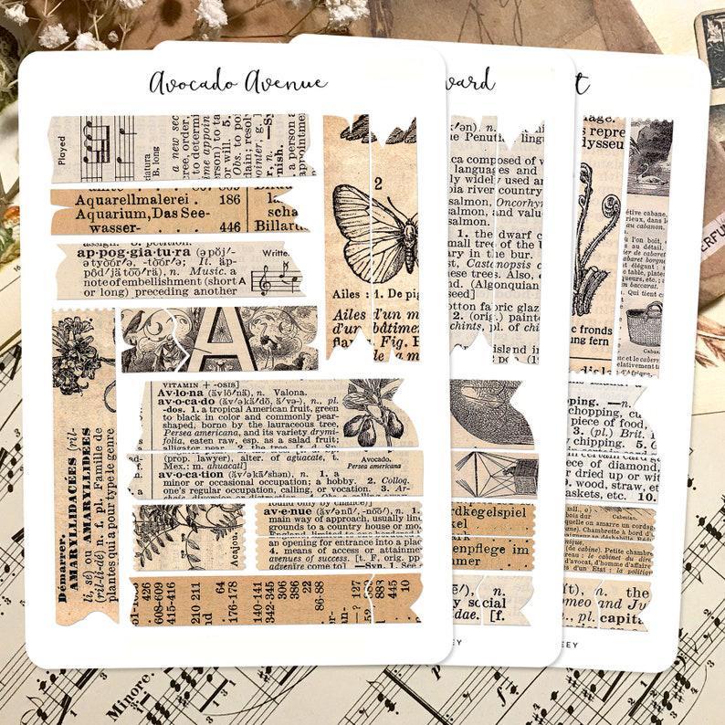 Sticker tự cắt phong cách cổ điển - hình dán tự thiết kế vintage trang trí sổ nhật kí, sổ tay | Bullet journal - kc025