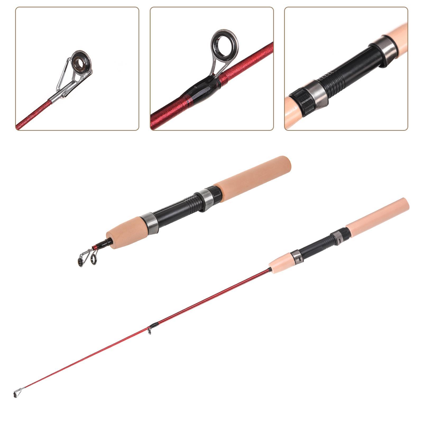 Ice Fishing Rod Mini Telescopic Pole Winter Travel Fishing