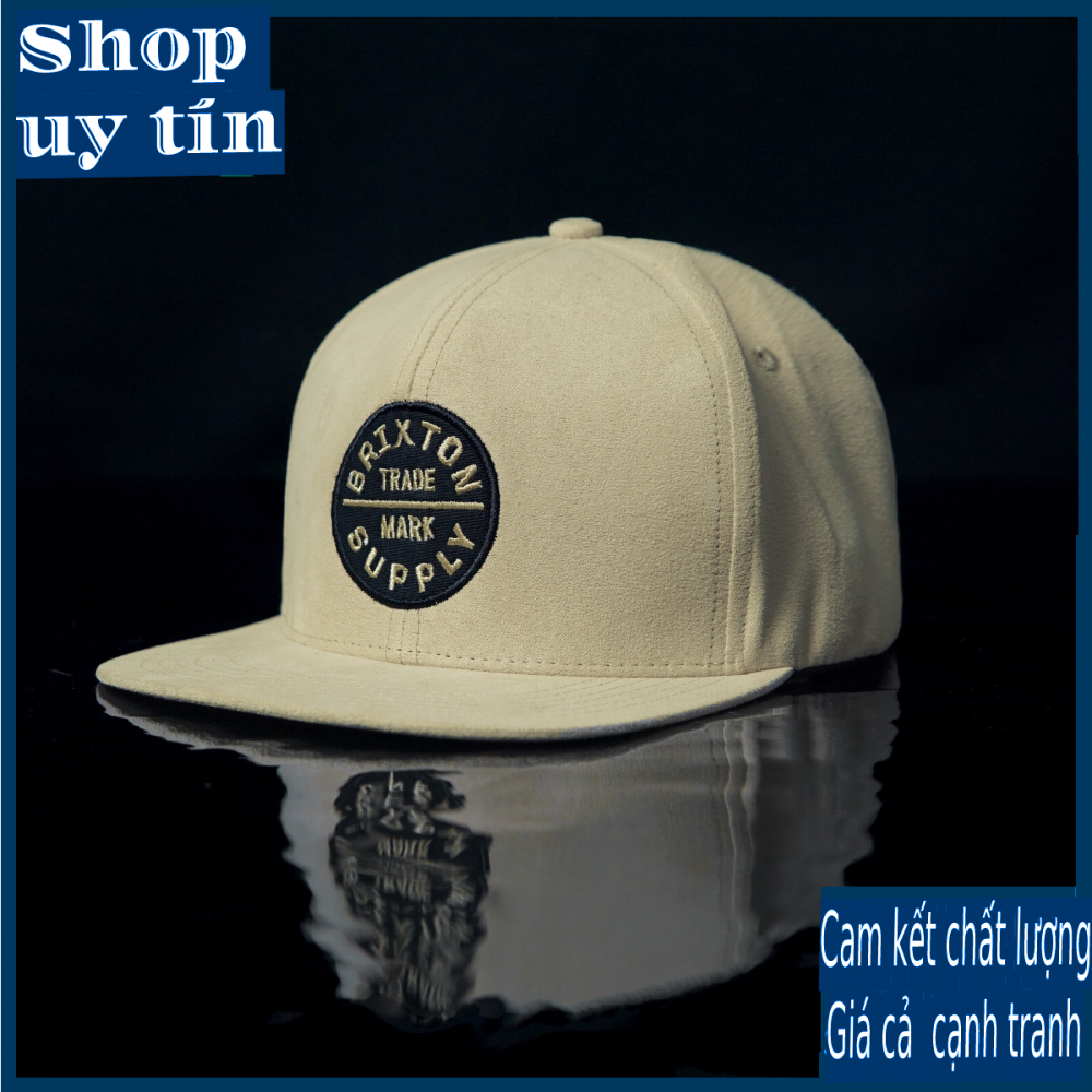 Freeship - MŨ NÓN KẾT LƯỠI TRAI SNAPBACK BT SUPP.LY VÀNG KEM THỜI TRANG NAM NỮ CAO CẤP