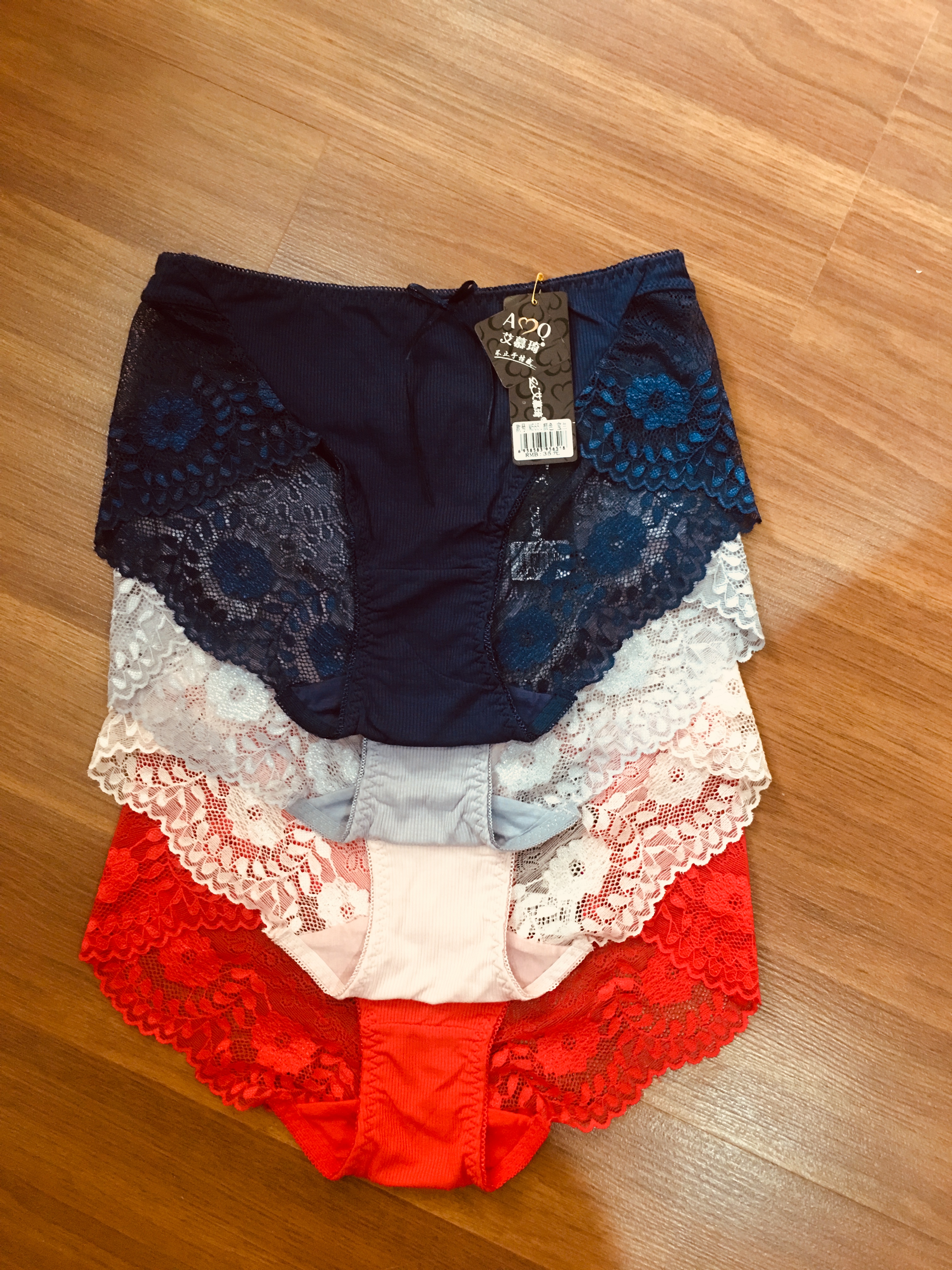 Combo 5 quần lót cotton phối ren siêu đẹp sexy phom to cực đẹp