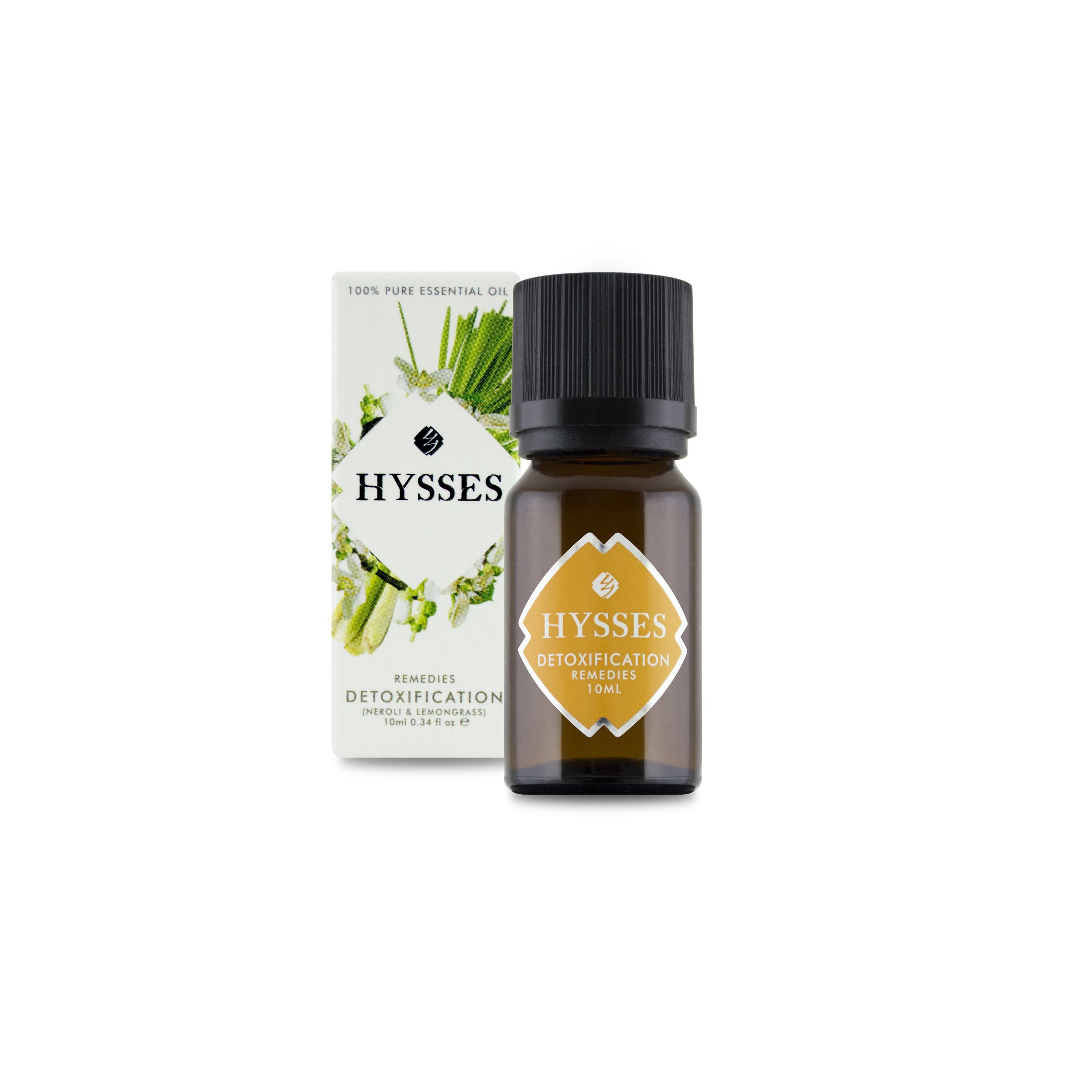 Tinh Dầu Cao Cấp Hysses Remedies Detoxification Mùi Hương Cam Quýt, Ngọt Ngào, Tăng Cảm Xúc, Giảm Căng Thẳng Với Tinh Dầu Hoa Cam & Sả Chanh Hữu Cơ Tự Nhiên