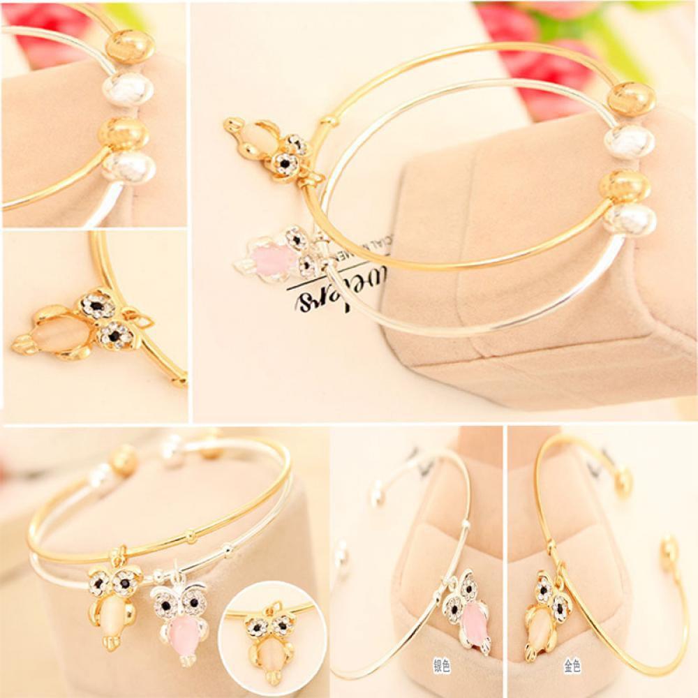Vòng tay nữ mặt hình con cú đính đá phukienshop