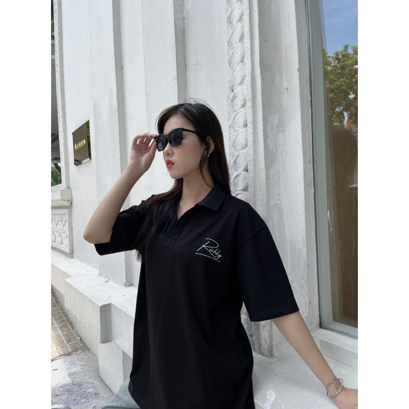 Áo Polo Unisex Richky Polo Shirt Premium Luxury Maison TB Trắng – RKO2