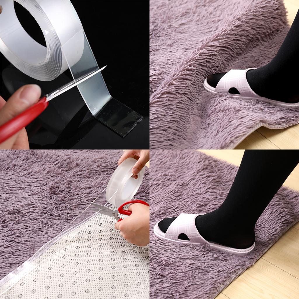 1/2/3/5M Double-Sided Adhesive Tape Traceless 1/2mm Gel Tape for Kitchen
