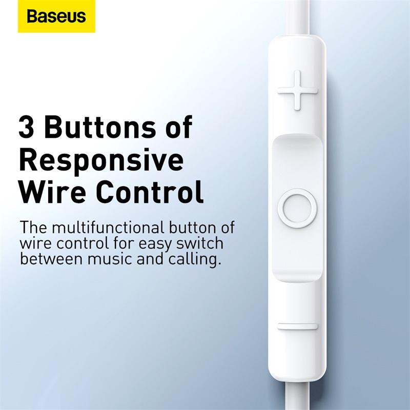Tai Nghe Baseus Encok 3.5mm lateral in-ear Wired Earphone H17 (Hàng chính hãng)