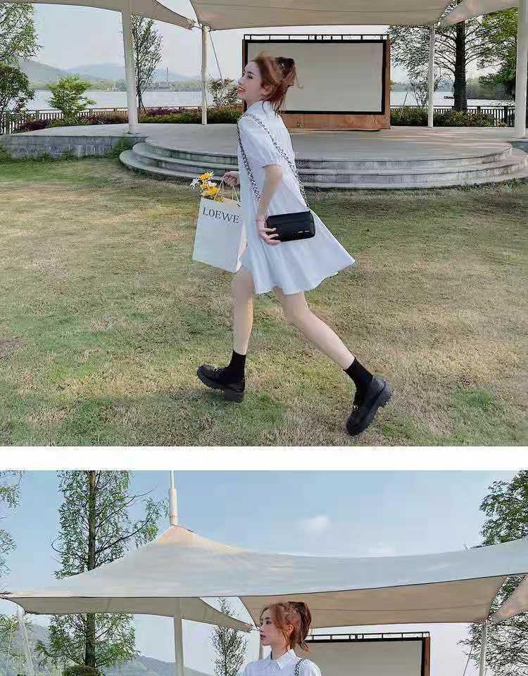 CHENGRUI Mùa hè Pháp ngọt ngào bong bóng tay áo đầm nữ 2021 Hàn Quốc lỏng lẻo nhỏ sentie búp bê váy ẩm ướt