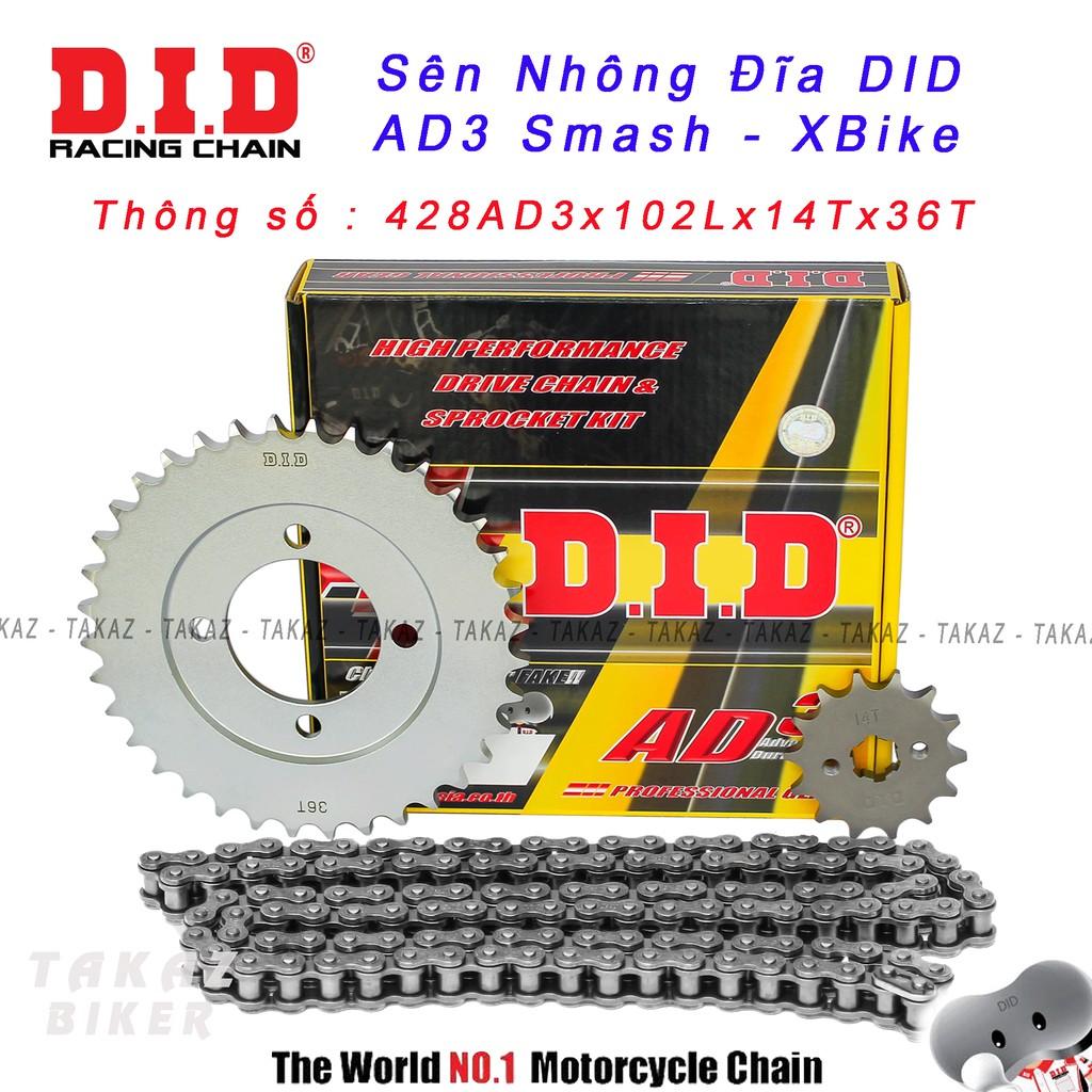 B1 Sên Nhông Đĩa D.I.D AD3 9 ly Dùng Cho Xe Smash - XBike 428AD3 102L - 14T x 36T