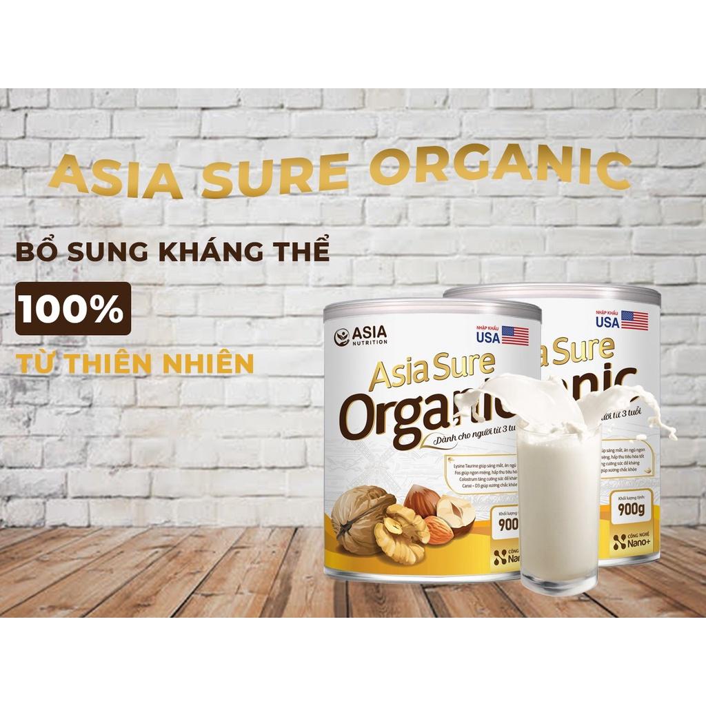 Sữa hạt cao cấp Asia Sure Organic 400g thương hiệu ASIA NUTRITION tác dụng phục hồi sức khỏe tăng sức đề kháng