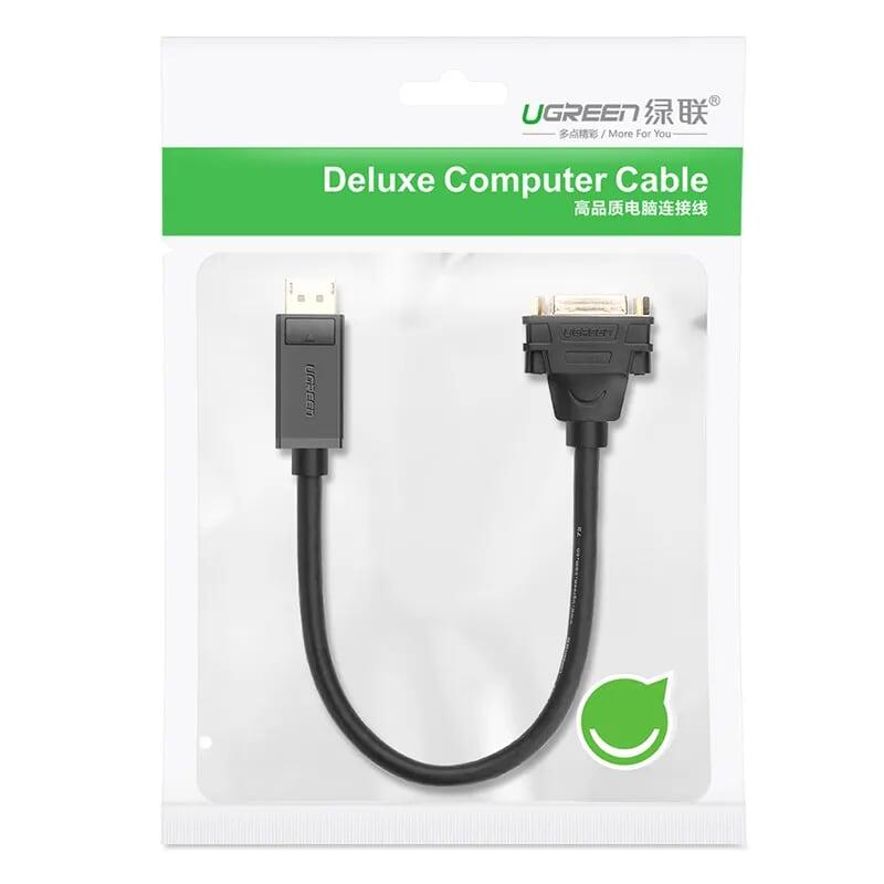 Ugreen UG2040520405TK 15CM màu Đen Cáp chuyển đổi DP sang DVI 24 + 5 Hỗ trợ độ phân giải FULL HD - HÀNG CHÍNH HÃNG