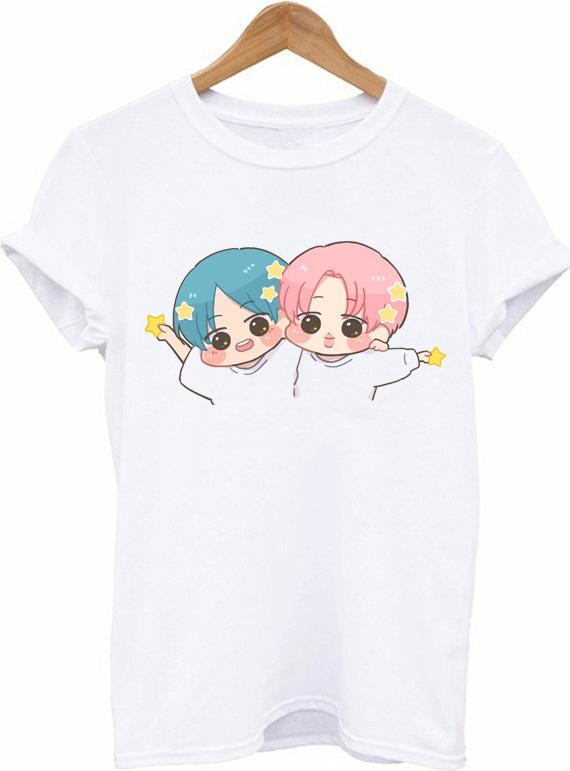 Áo thun chibi BTS - Áo phông ngắn tay Unisex Kpop Hàn Quốc