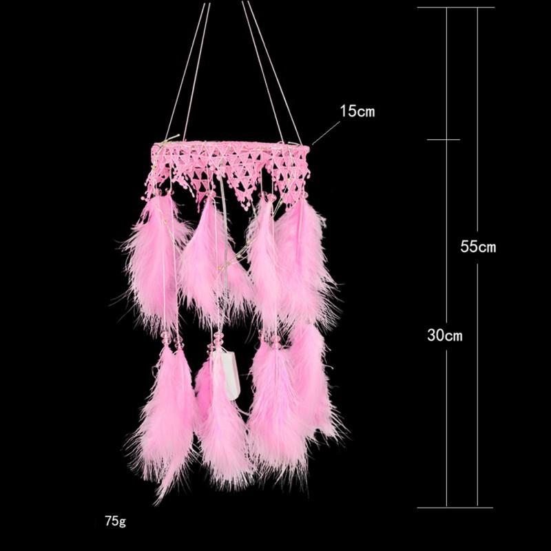 Lưới bắt giấc mơ Dreamcatcher đính lông vũ nhiều màu