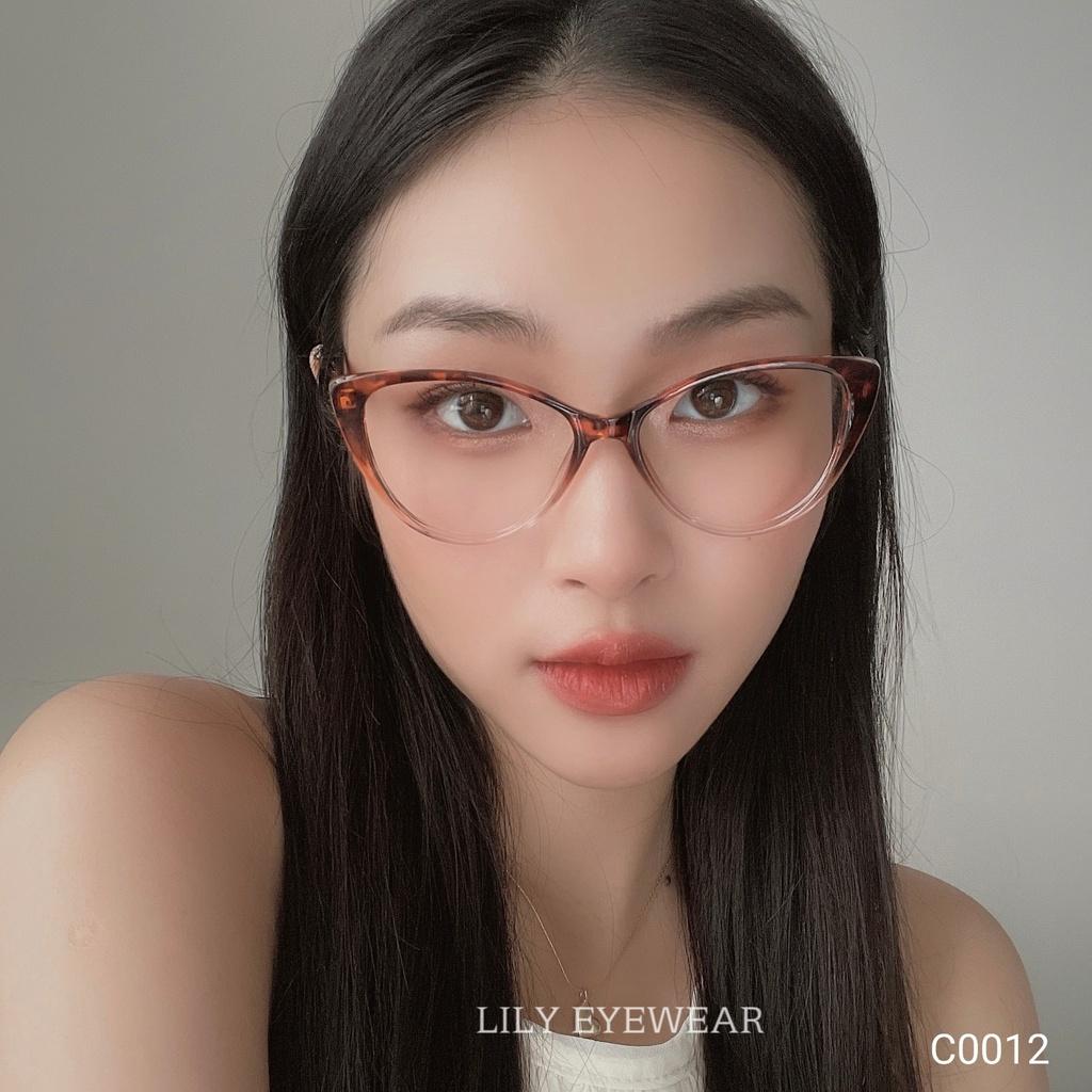 Gọng kính mắt mèo nữ LILYEYEWEAR chất liệu cao cấp kiểu dáng mới lạ thời trang C0012