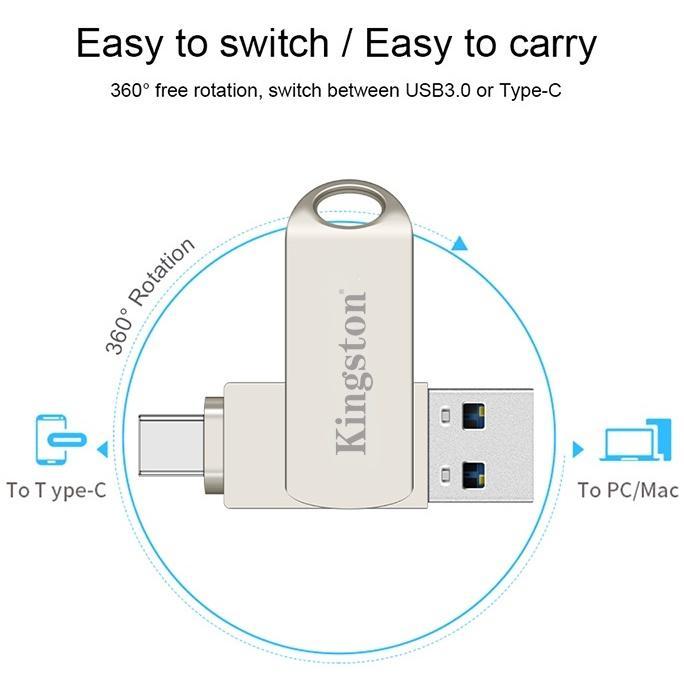 Ổ Đĩa Flash 2 Trong 1 Otg 512GB Type-C Cho Điện Thoại