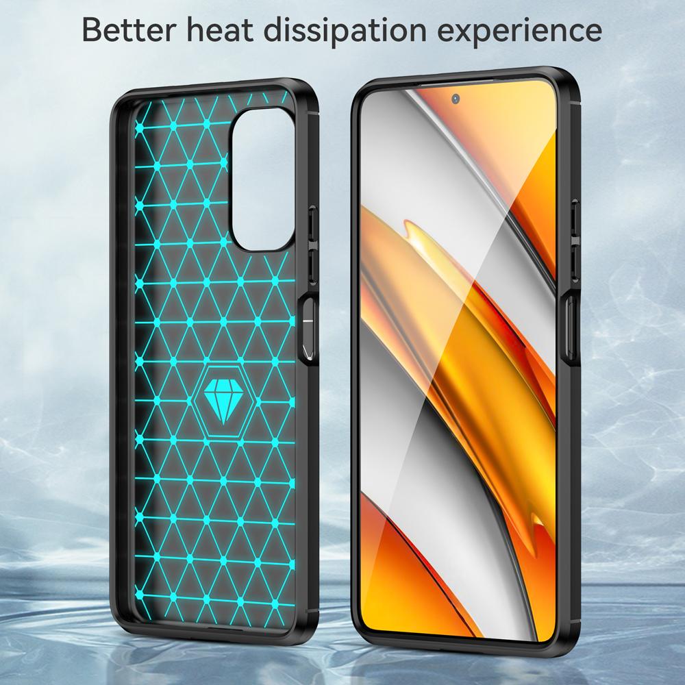 Ốp lưng dành cho Xiaomi Redmi K40 Pro Poco F3 ốp silicone mềm Carbone phay xước chống sốc chống vân tay