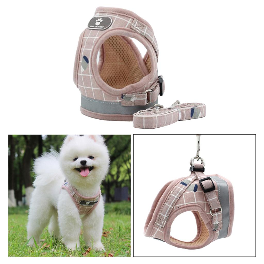 2x Breathable Dog Harness Vest Pet Harness For Small Medium Puppy Cats