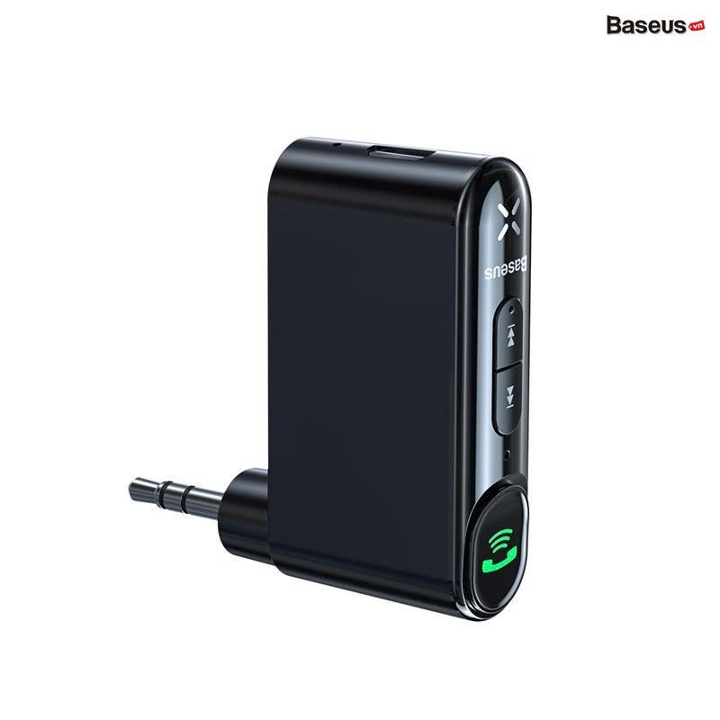 Bộ Bluetooth Receiver dùng cho xe hơi Baseus Qiyin AUX ( Car AUX 3.5mm Bluetooth Receiver/ Adapter) hàng chính hãng