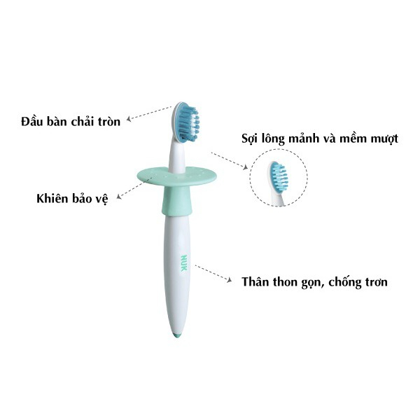 Bộ bàn chải và kem đánh răng Nuk cho bé 3-36 tháng NU21438 100% chính hãng