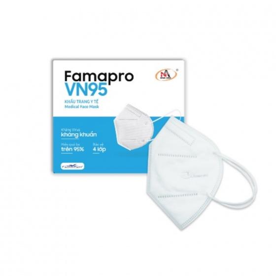 Khẩu trang y tế kháng khuẩn 4 lớp Famapro VN95